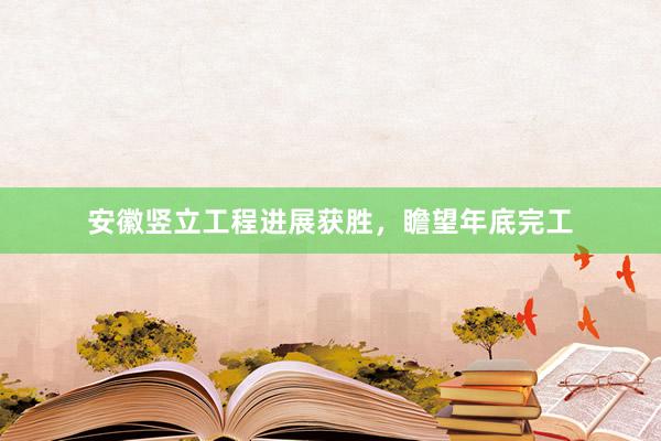 安徽竖立工程进展获胜，瞻望年底完工